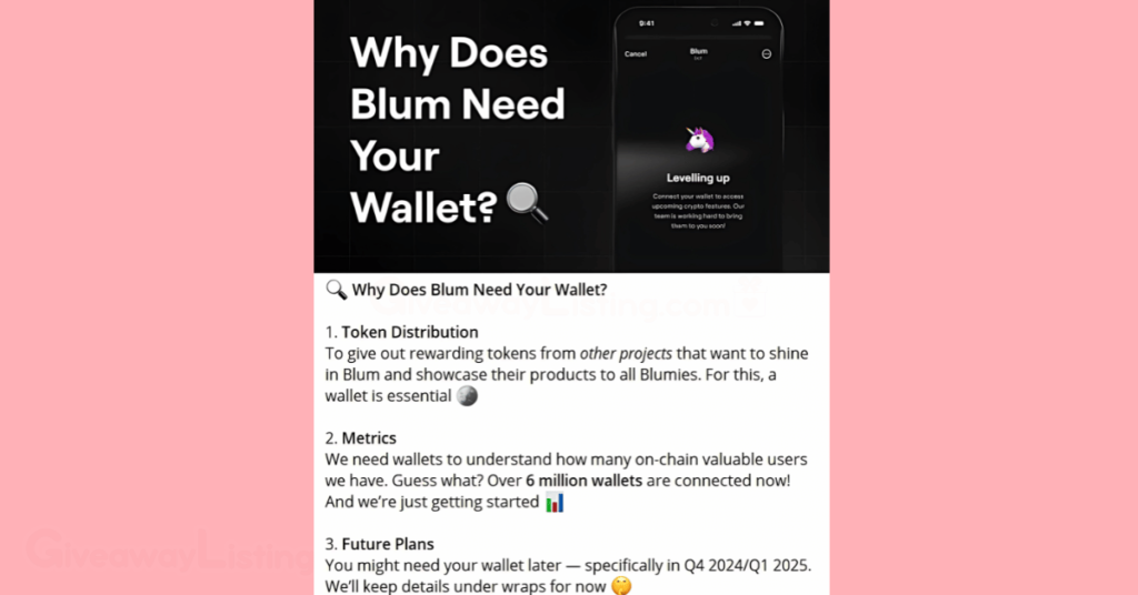 Blum in-game airdrop trading instructional screenshot