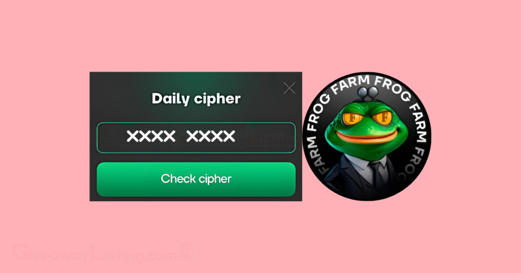 The Frog Farm logo and the Daily Cipher Interface