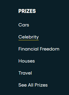 omaze experiences list