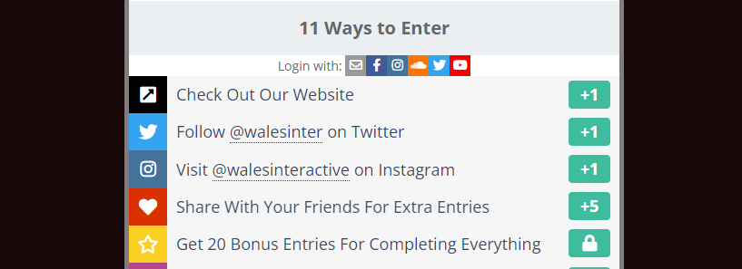 gleam ways to enter