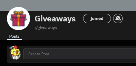 Giveaways subrredit