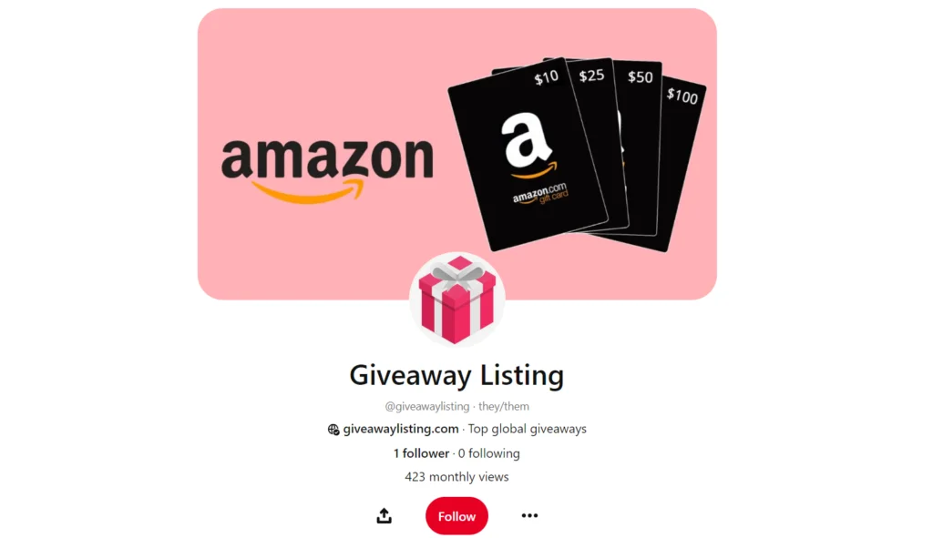 Pinterest Giveaway App. Run Giveaways and Contests on Pinterest