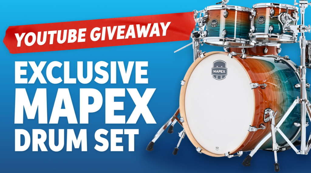Mapex drum kit YouTube giveaway prize