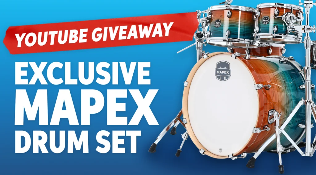 Mapex drum kit YouTube giveaway prize