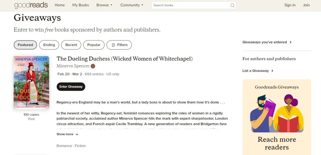 Win The Ducling Duchess book on Goodreads