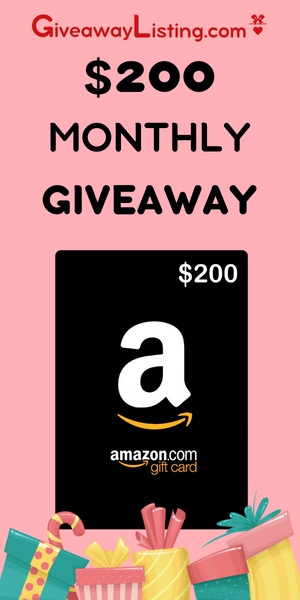 Månedlig Giveaway Amazon Giftcard Gleam - Featured Image - 300x600