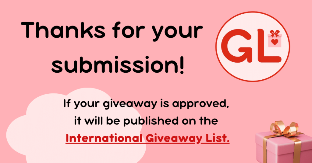 Thanks for submitting your giveaway - Featured Image