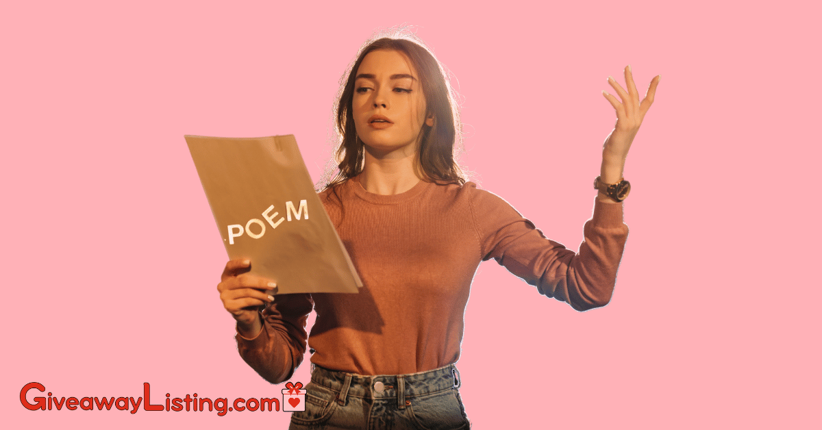 a poet reciting poems