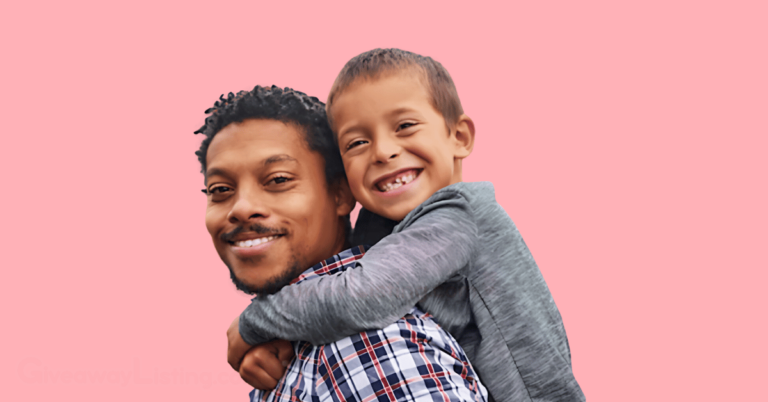 A father and his son.