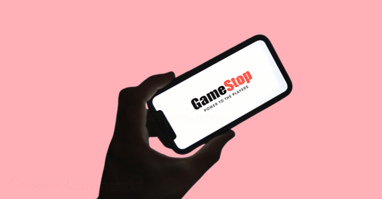 a person opening gamestop on their mobile device.