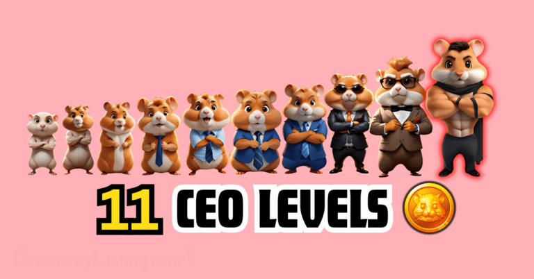 Hamster Kombat CEO Levels 0 to level 11 - all main CEO character levels