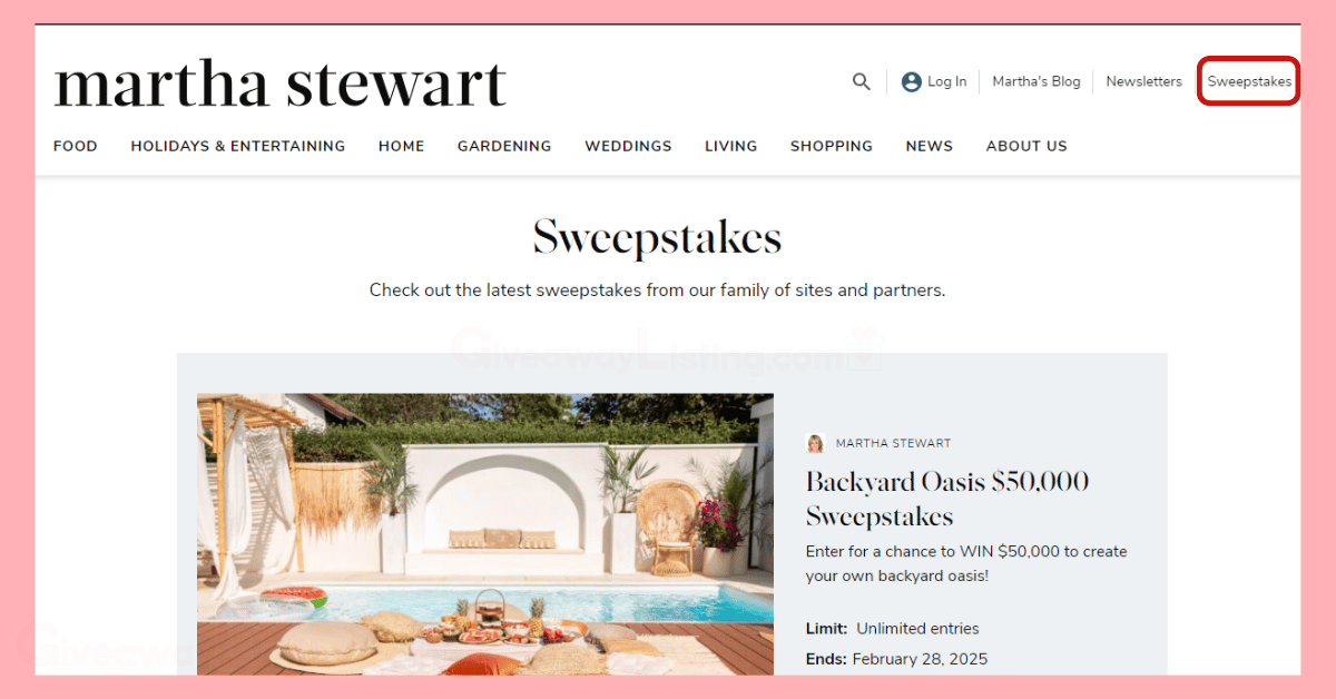 Martha Stewart Sweepstakes 2024 13 Exclusive Tips to Win