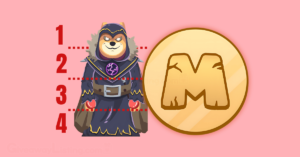 a MemeFi monster and the MemeFi golden logo.