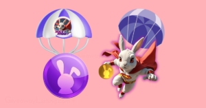a floating Rocky Rabbit character and airdrop.