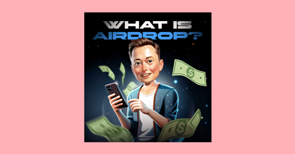 the X Empire mascot holding a phone with dollar bills flying, and the text What is Airdrop