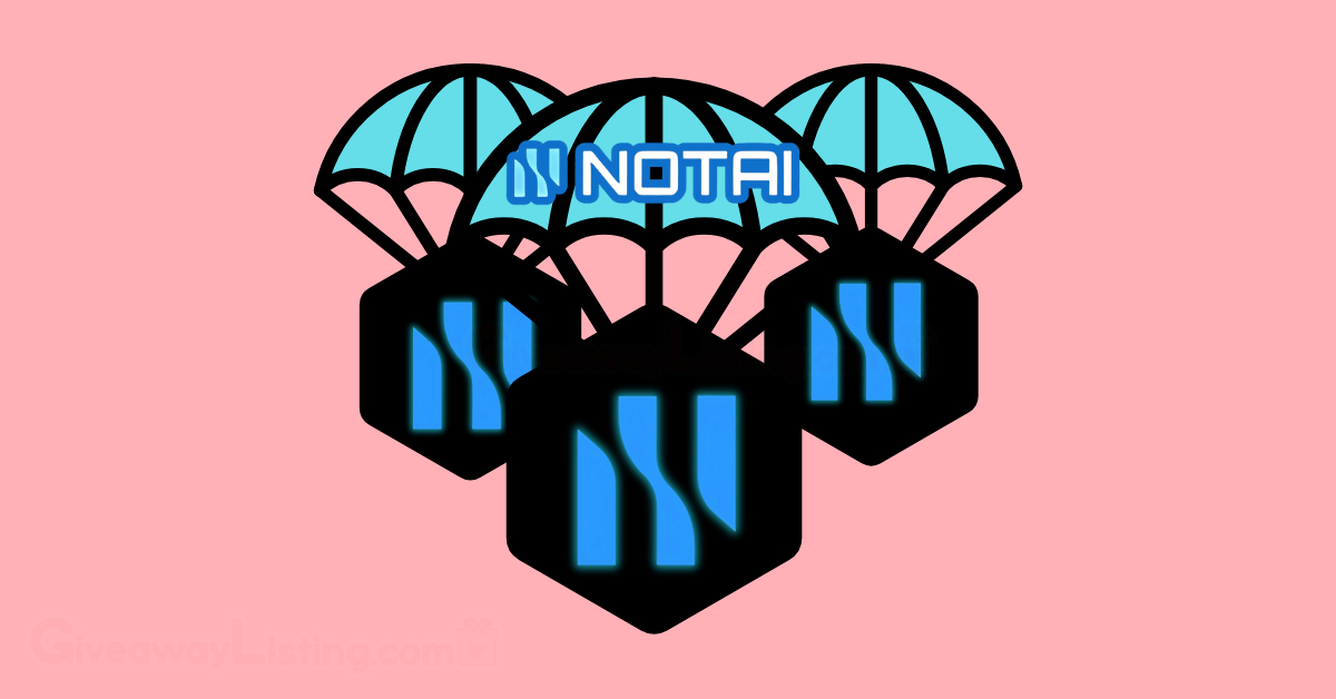 parachutes with the NOTAI logo on them in a light pink background.