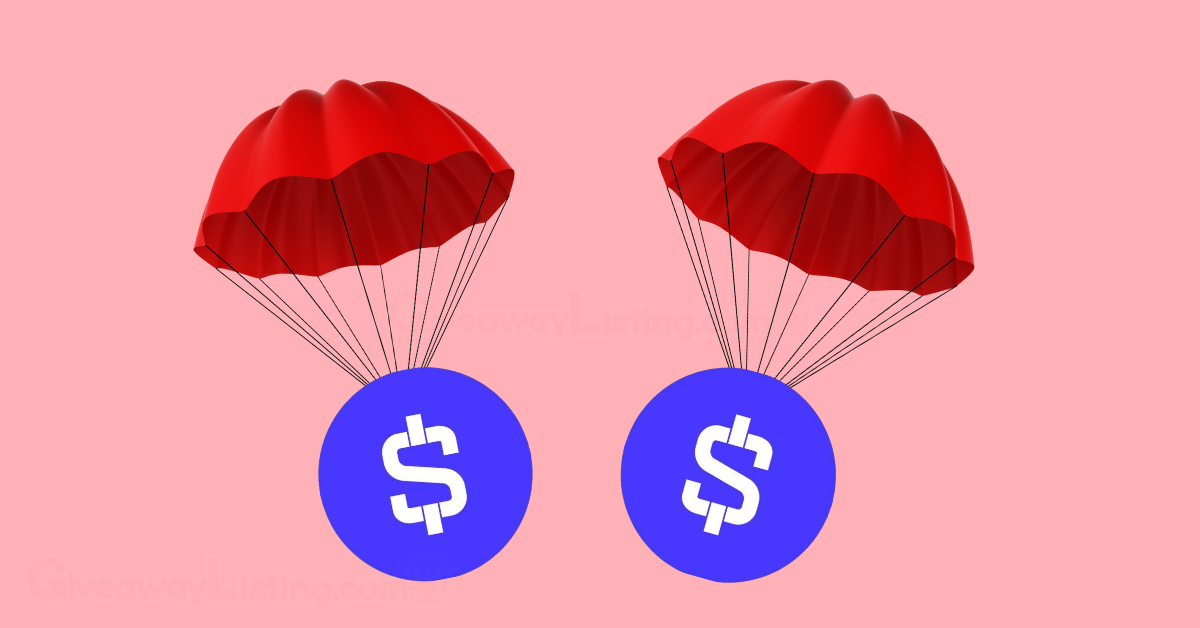 Time Farm Airdrop featured image showing the Time Farm logos and two parachutes