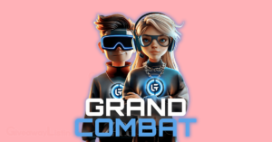 Grand Combat Game characters in light pink background.