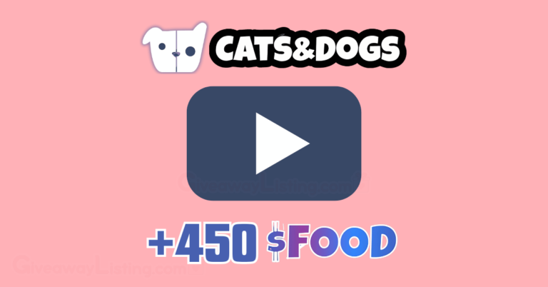 the Cats&Dogs logo with a blue YouTube logo and the Cats&Dogs $FOOD logo.