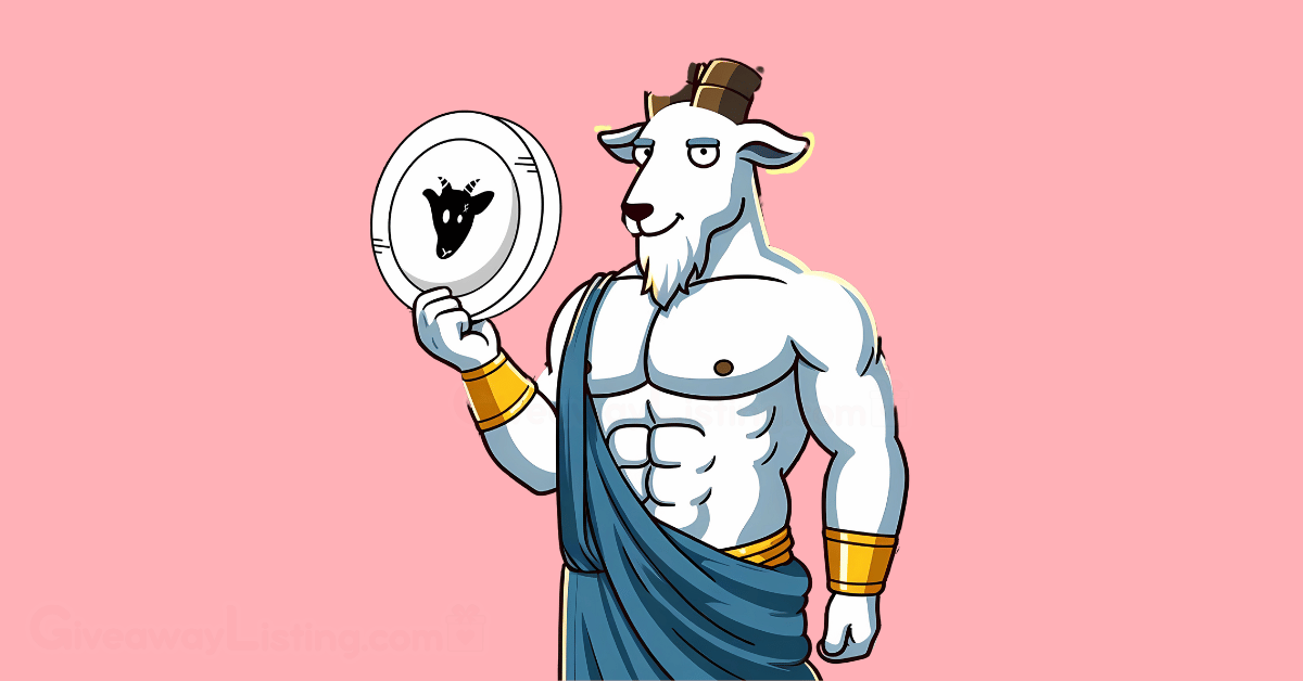 A GOATS character holding the $GOATS token.