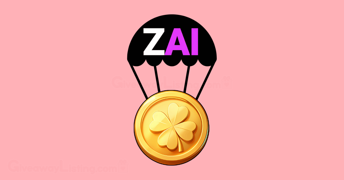 ZAI logo and token on a black parachute