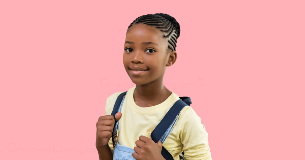 school girl with a backpack