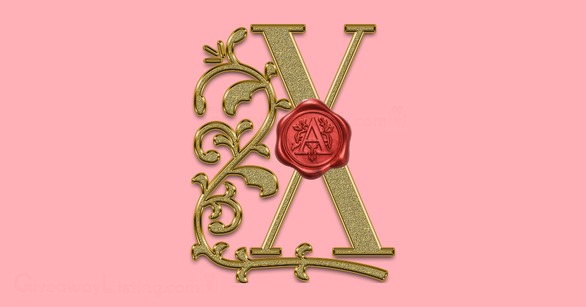 Golden monogram design with a monogram seal
