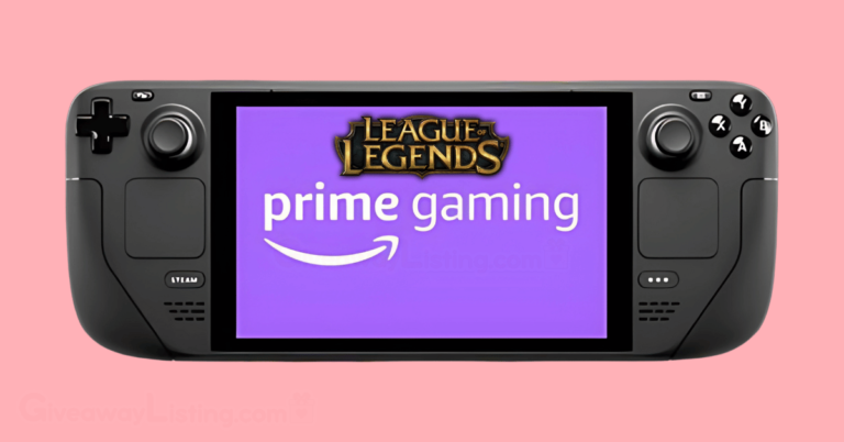 a gaming console with the Prime Gaming logo and the League of Legends