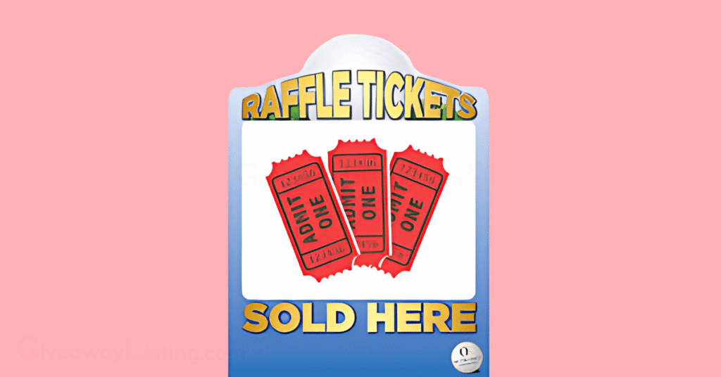 a raffle ticket sales point