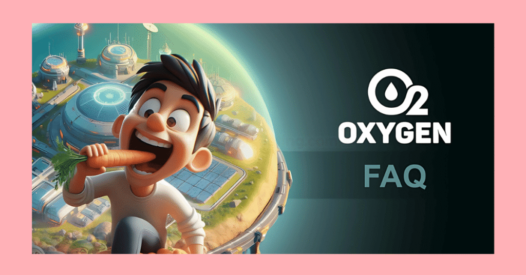 a banner announcing FAQ section for the Oxygen Miner guide