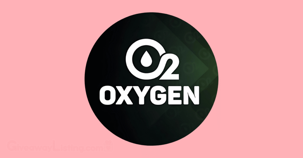 The Oxygen Miner Logo on a pink background