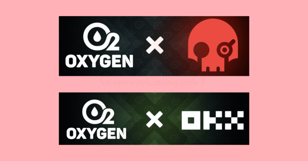 banners showing Oxygen Miner partnerships