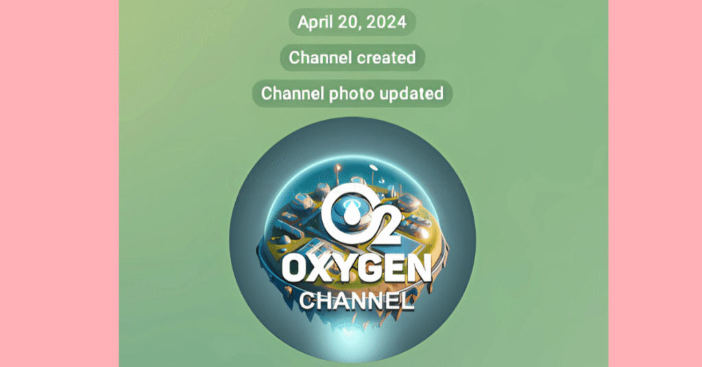 screenshot of the launch date of the Oxygen miner Telegram Channel