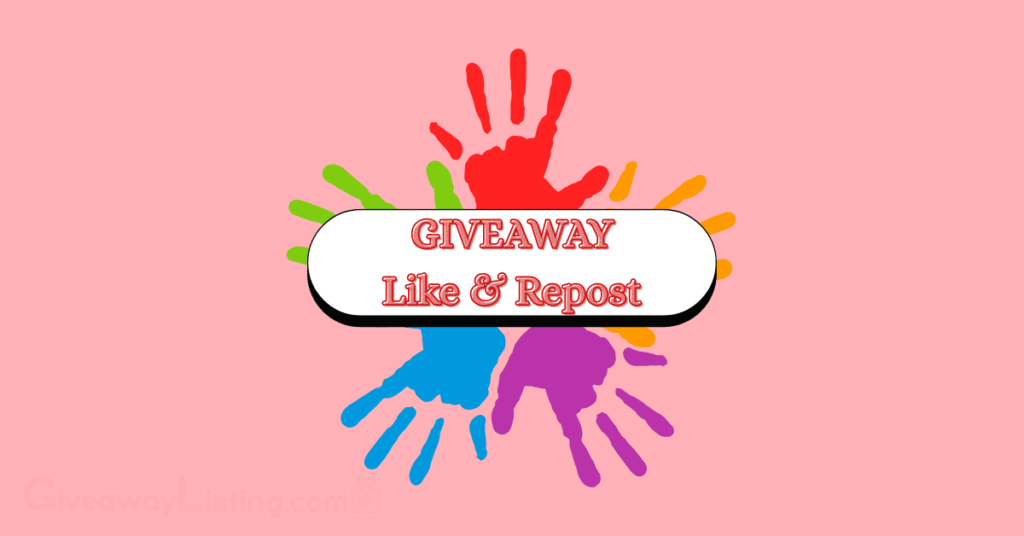 a graphic giveaway image design showing splash paint and Giveaway text frame on the top.