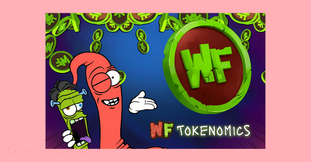 Screenshot from the official Wormfare Slap Medium page representing the Tokenomics for the game
