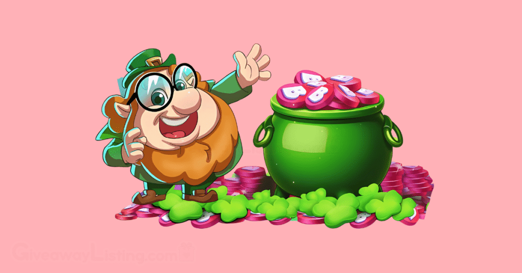 a Bingo Bash game character and a pot of Bingo Bash freebies.