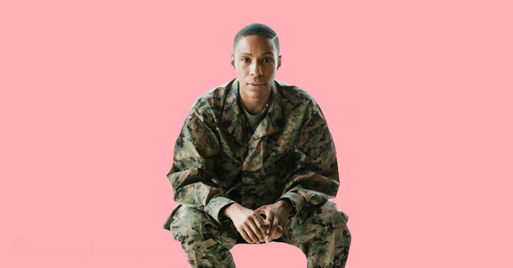 a US veteran in complete army outfit.