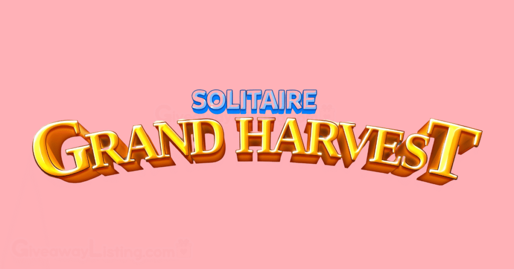 the Solitaire Grand Harvest logo on a light pink background.