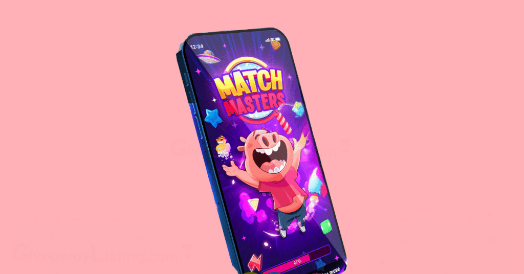 A mobile phone showing the Match Master game home screen.