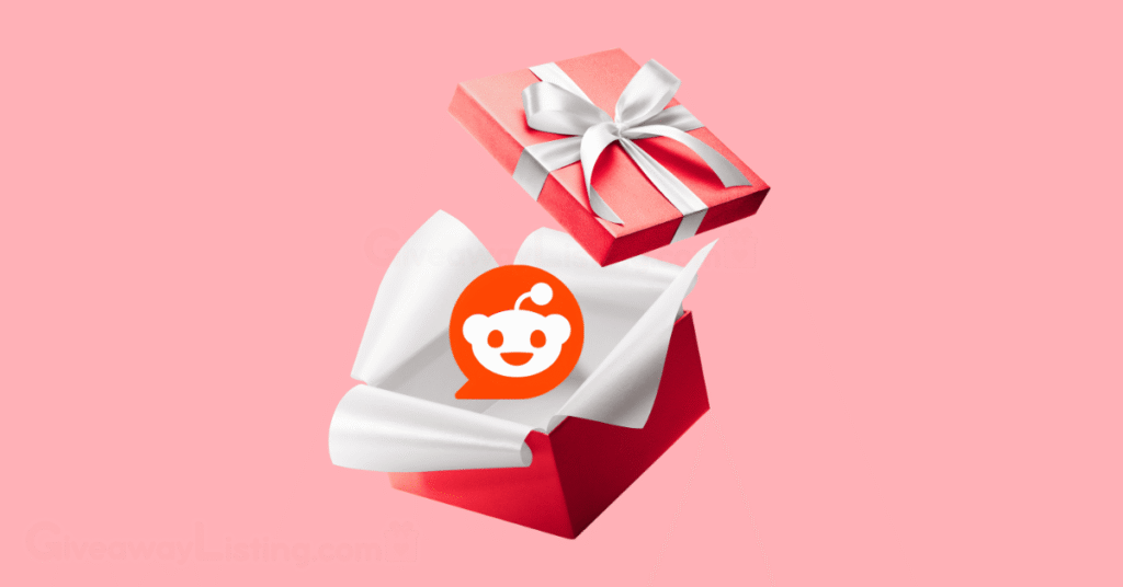 a gift box with a Reddit logo inside it.