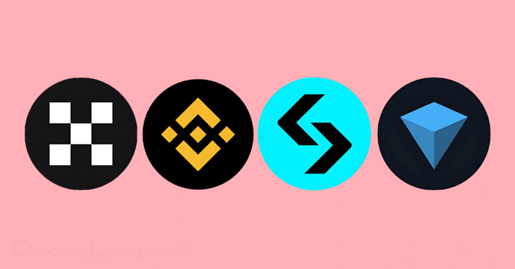 Logos of the top Exchange platforms that trade Boom Loud Coin tokens