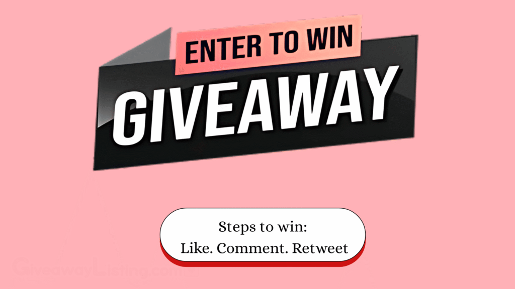 a landscape graphic giveaway image design showing a giveaway instruction.