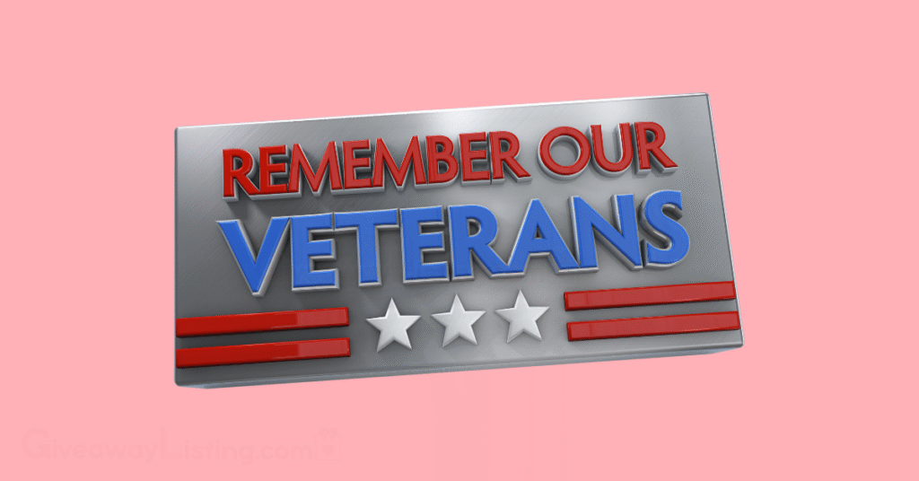 a tag that reads 'Remember our Veterans.'
