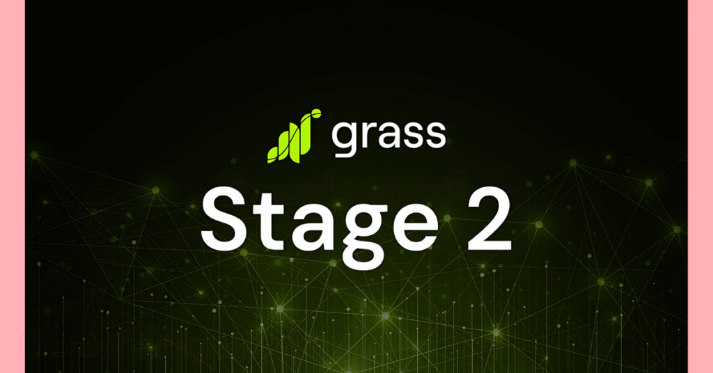 the Grass Airdrop Stage 2 announcement flyer.