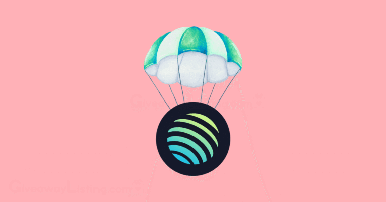 the Jupiter Airdrop coin logo on a green parachute.