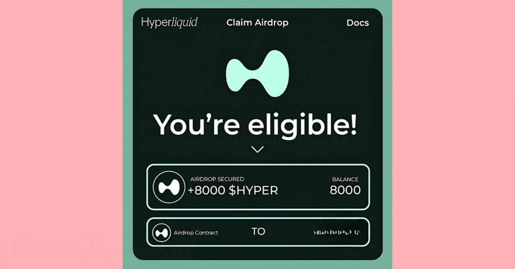 the hyperliquid checker interface showing the user's eligibility for the hyperliquid airdrop