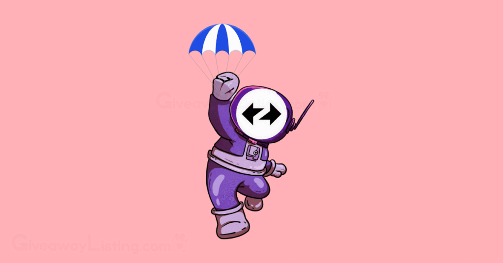 a ZKsync robot holding onto a blue parachute.