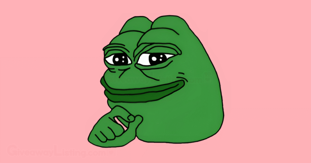 The Pepe frog head logo