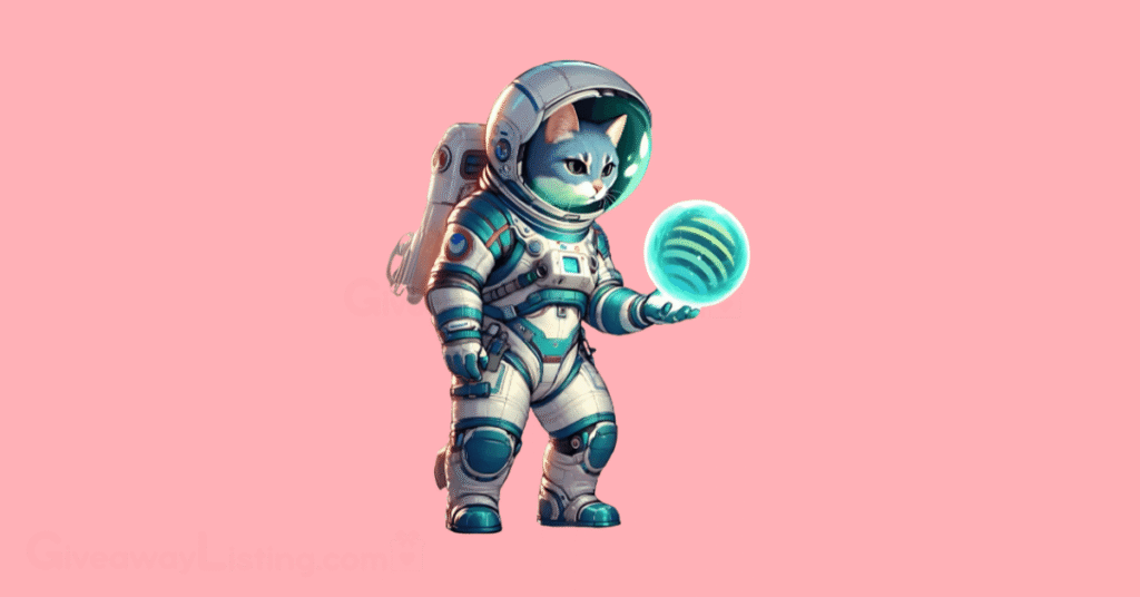 Jupiter's space cat, holding the Jupiter atlas.