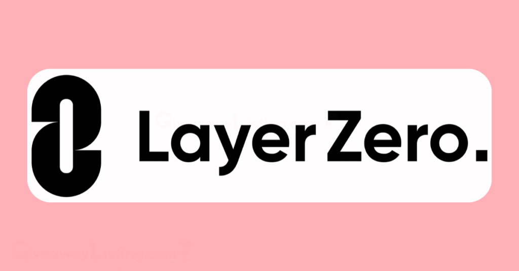 The LayerZero foundation logo and text on a light pink background.